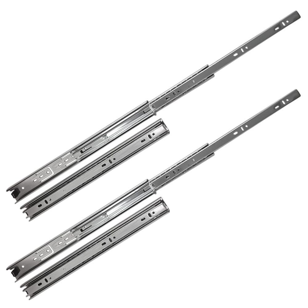 Kit 4 corrediça telescópica 350mm x 35mm 35kg gaveta 2 pares