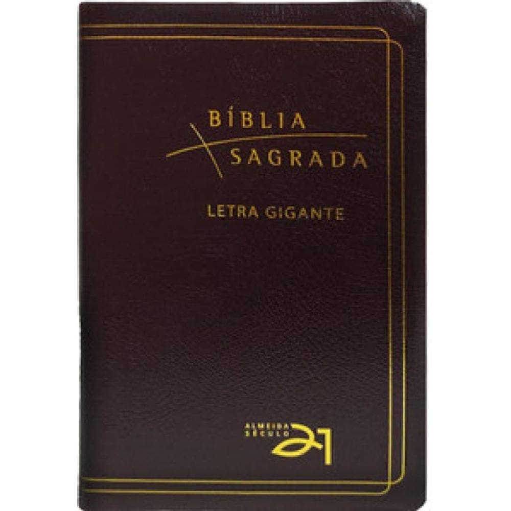 Bíblia A21 Letra Gigante Luxo - Couro Bonded Bordô