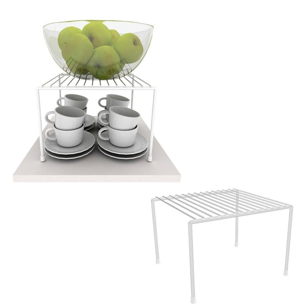 Kit 2 Organizador Armário Pequeno 22Cm Branco