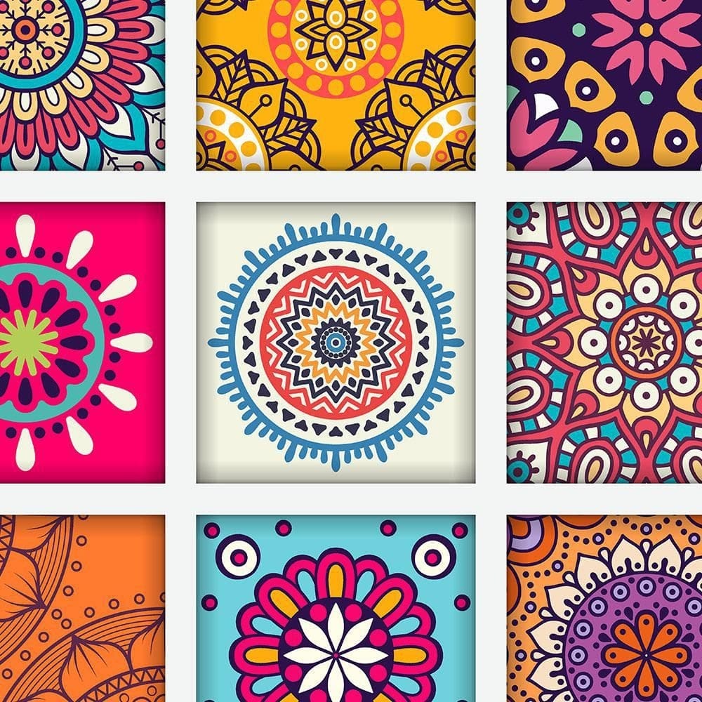 Adesivo taj mahal laminado mandala para cozinha