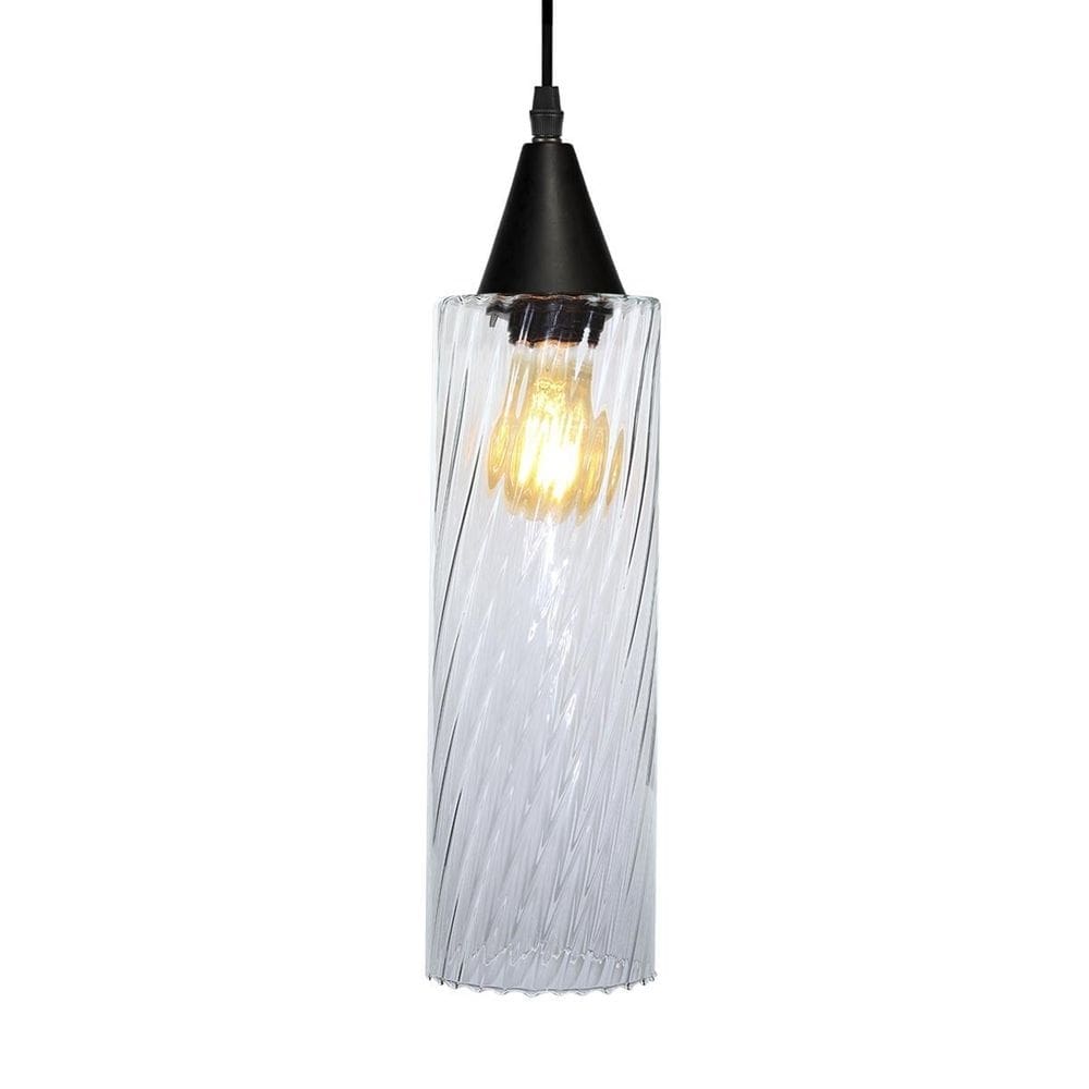 Lustre pendente taschibra anne transparente bivolt preto