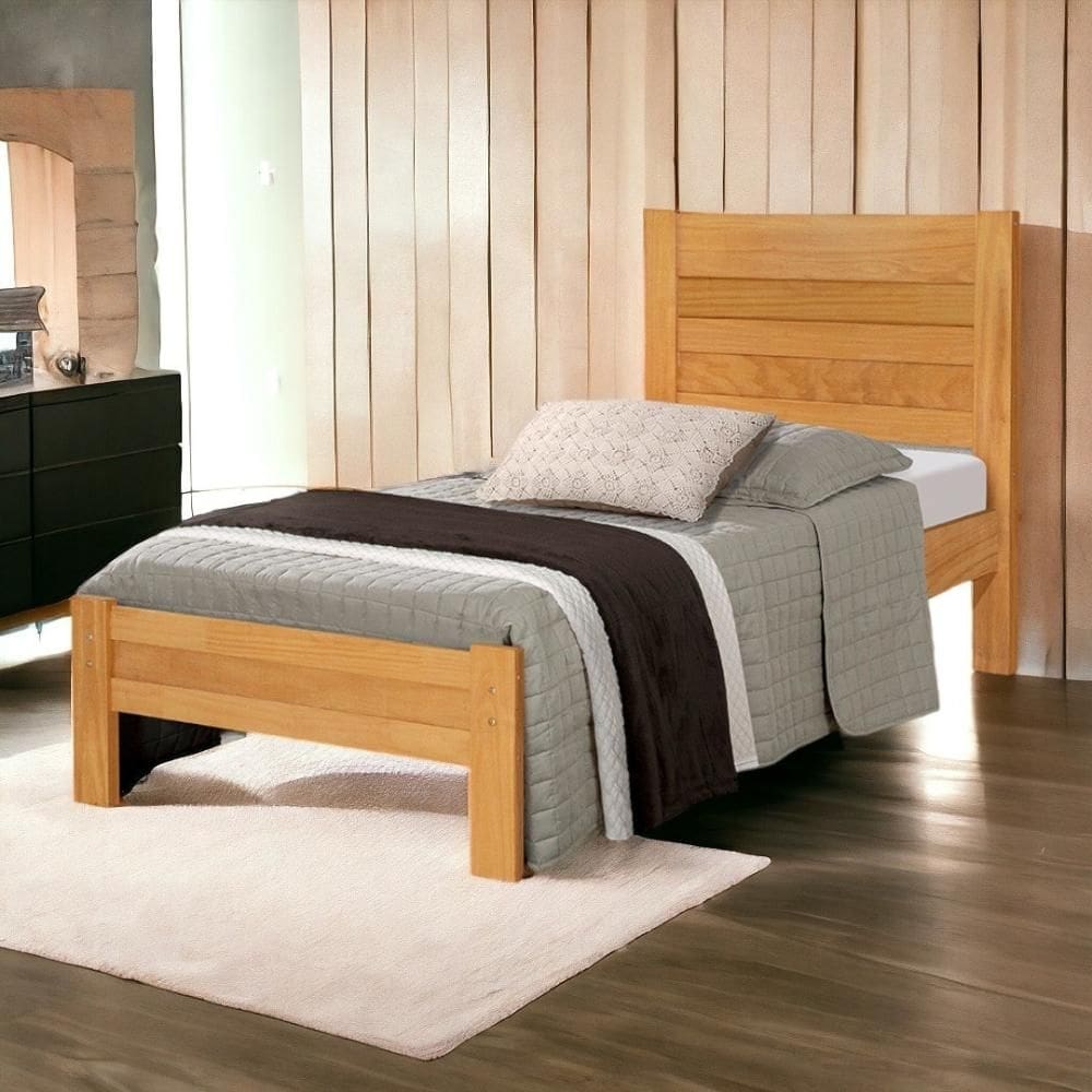 Cama Solteiro Lara Imbuia Atraente