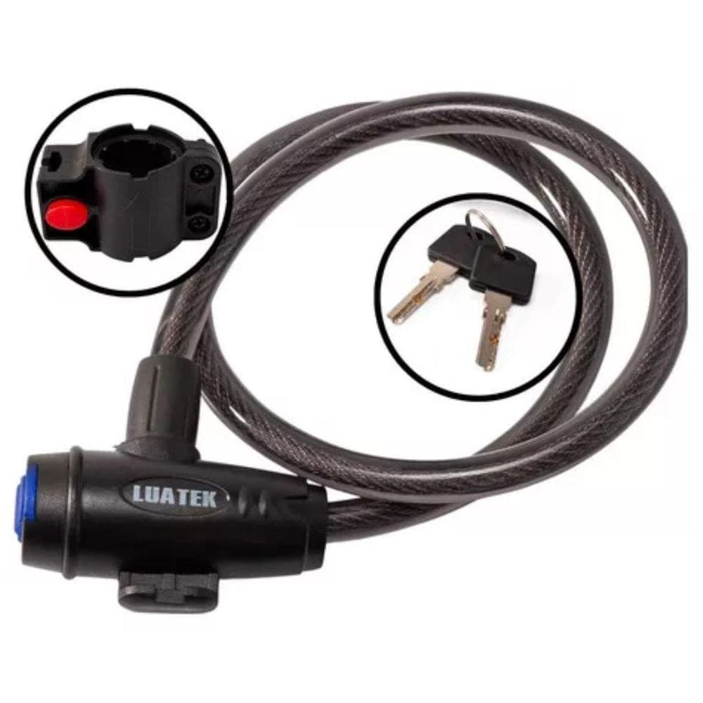 Cadeado De Cabo Reforçado Para Moto/Bike/Estepe