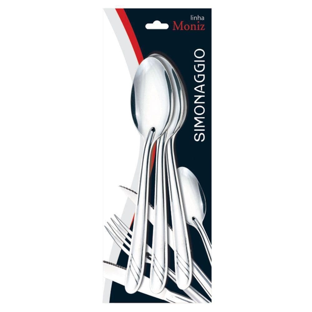 Conjunto com 3 colheres inox 19cm