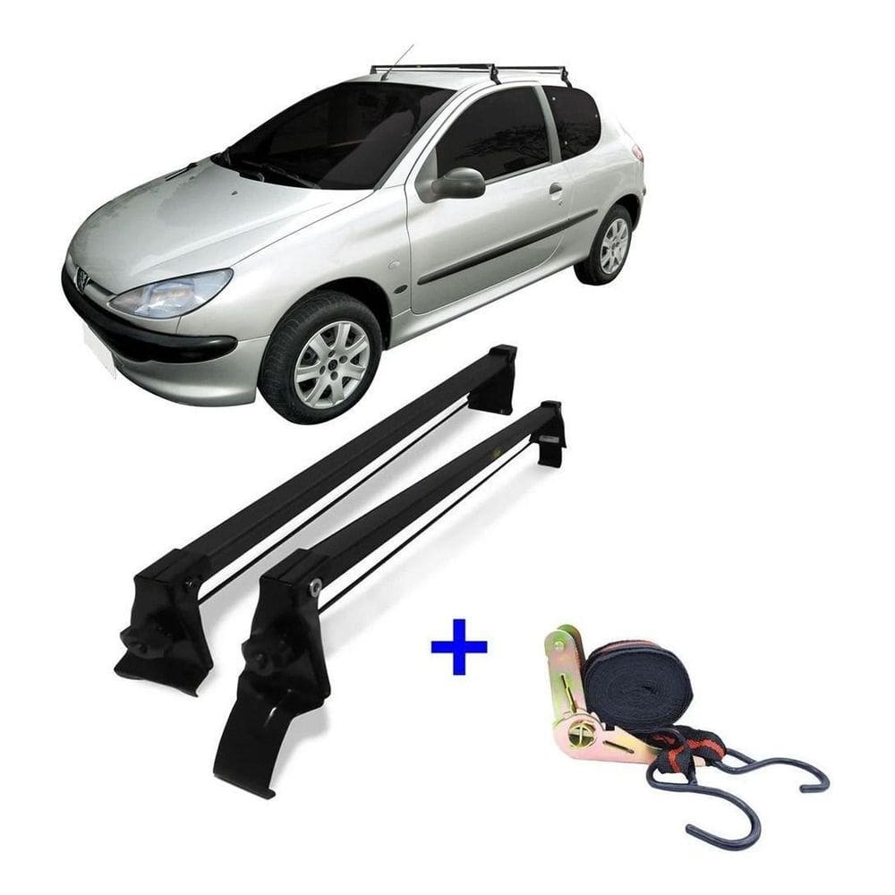 Rack teto peugeot 206 207 4pts 1999 a 2015 + cinta carga