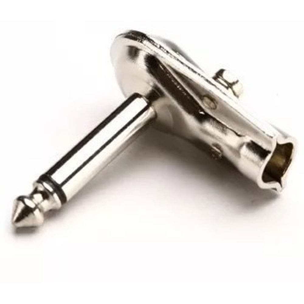 Plugs P10 90 Graus Conector L Mono Metalico 90