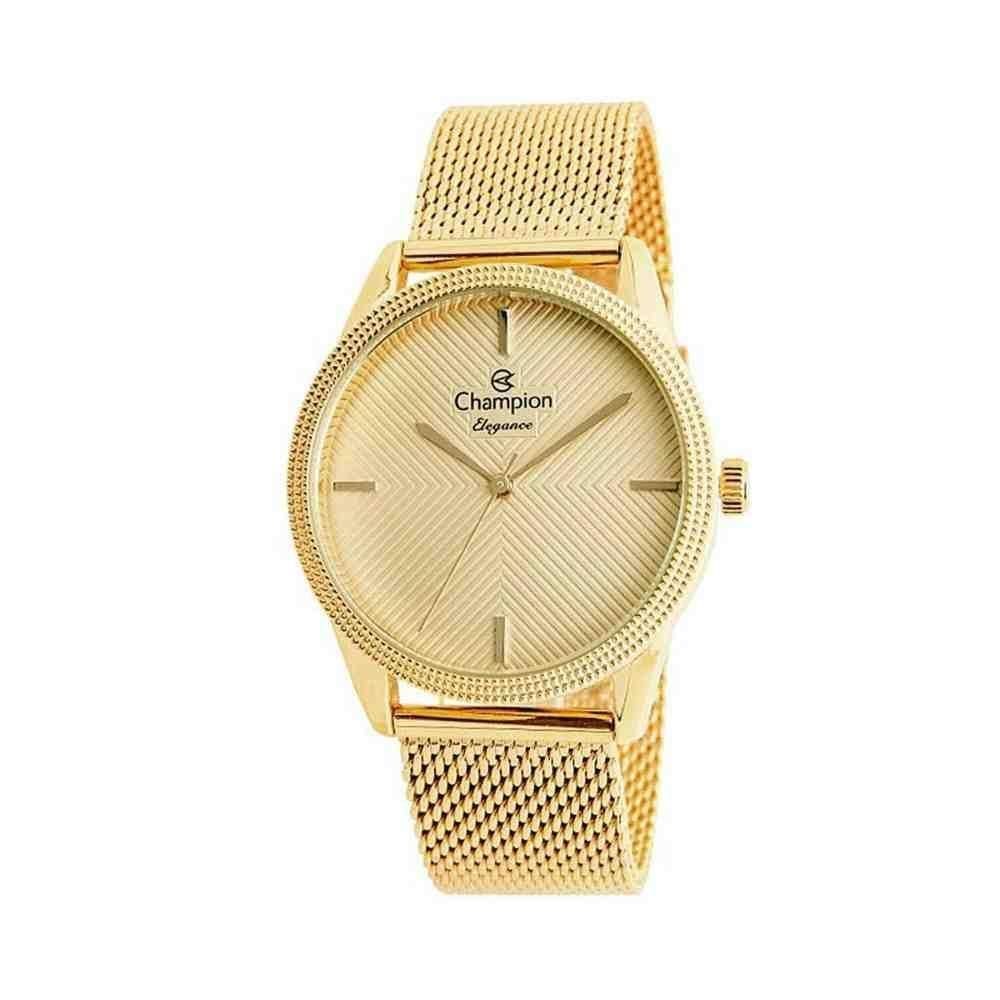 Relógio dourado feminino champion cn24397w