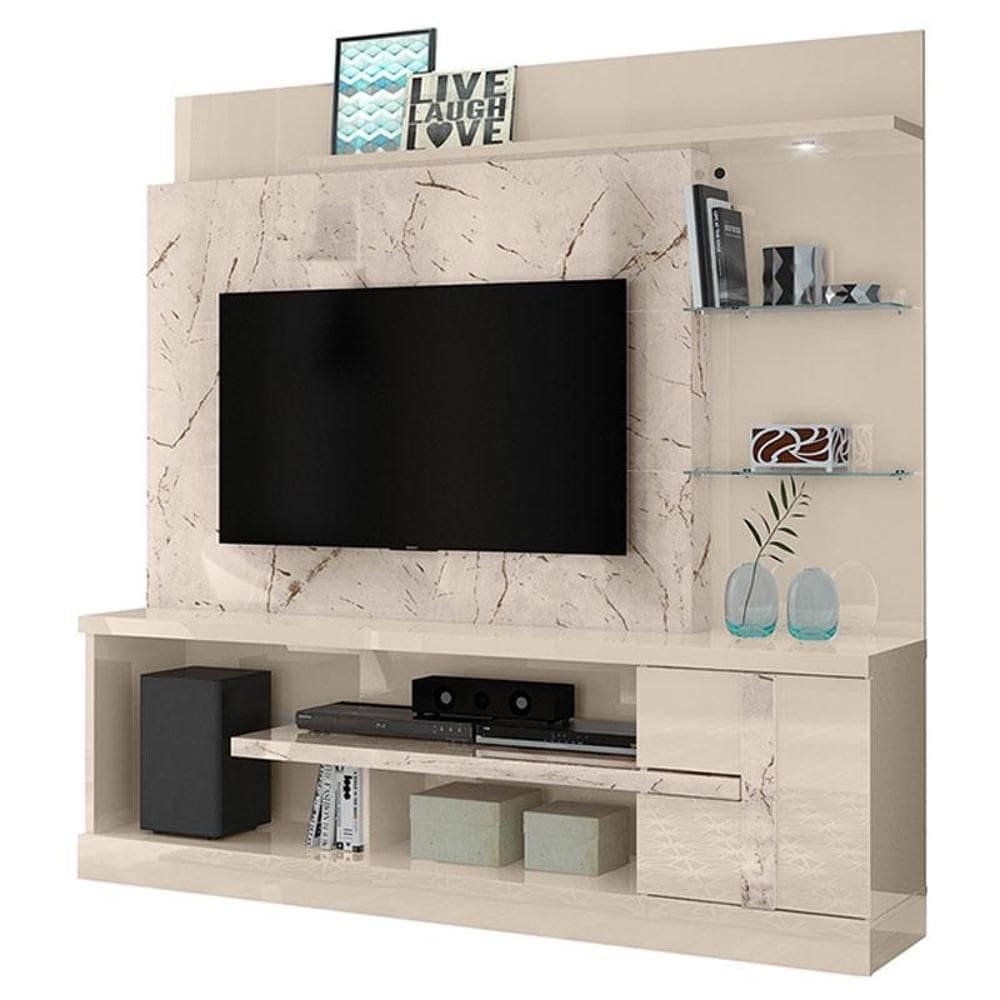 Estante Home Theater Alan Calacata Off White – Madetec