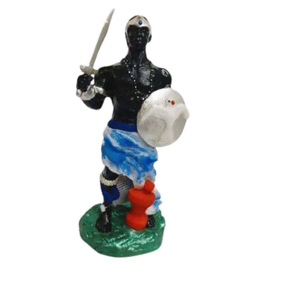 Escultura imagem oxaguian orixá resina 25 cm-zp7