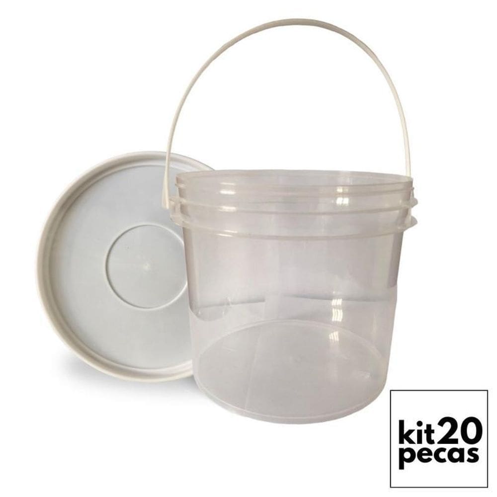 Pote para cachorro 2.2l transparente 20 pçs