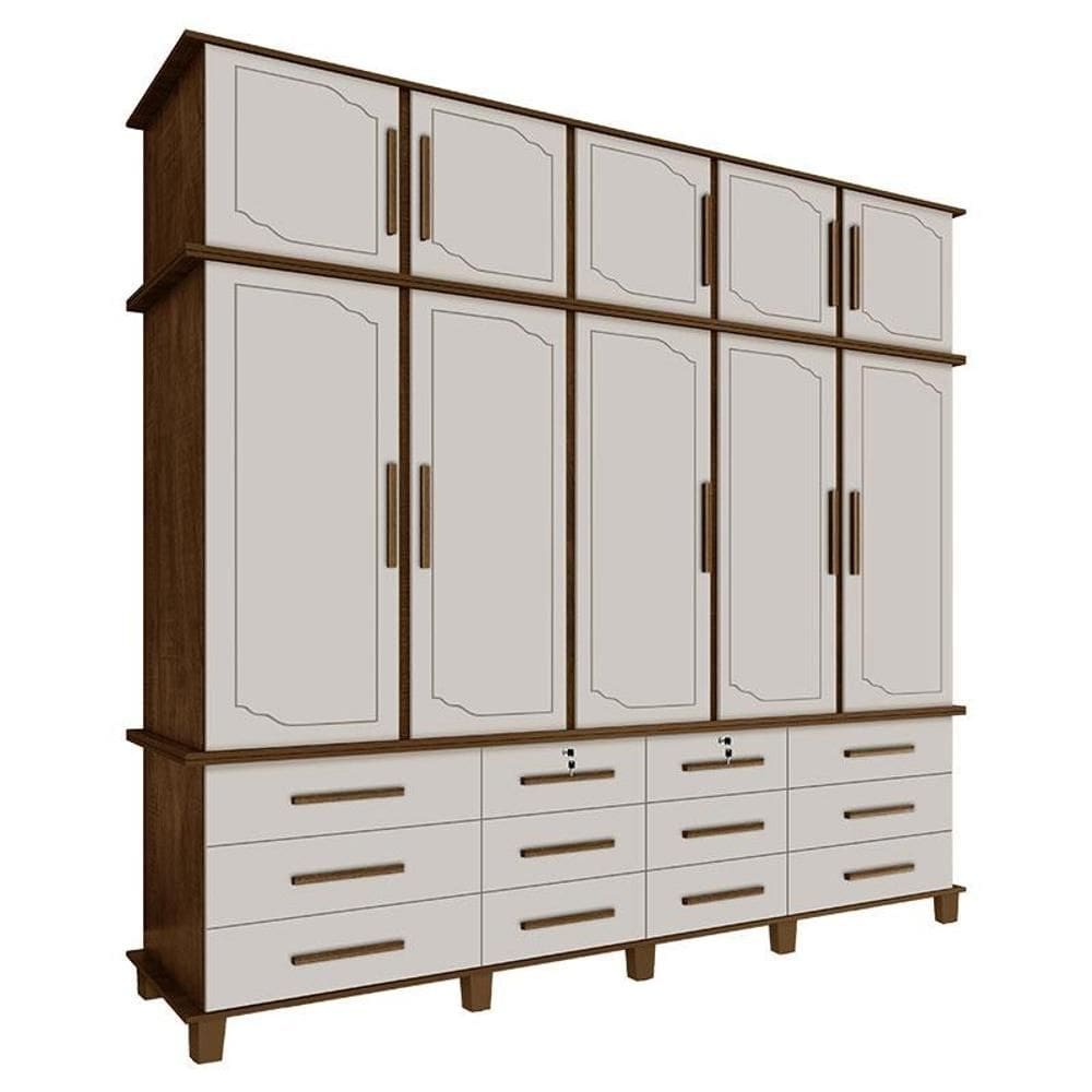 Guarda Roupa Casal Berlim Malbec Off White – Luapa Móveis