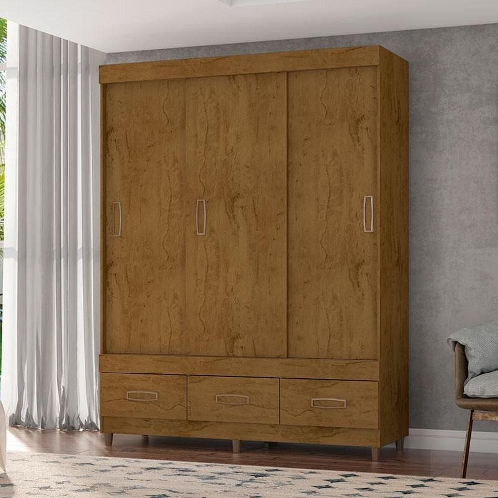 Guarda Roupa Casal Ambiente 20033 Freijó Baunilha Flex – Araplac