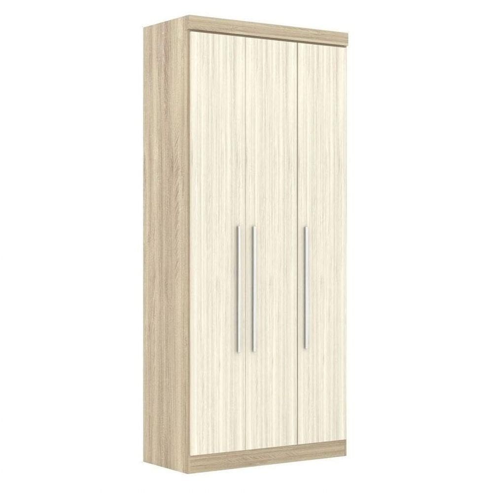 Guarda Roupa Modulado 3 Portas 2 Gavetas 192 Master Avelã Rústico/Ártico Rústico - Eucamóveis