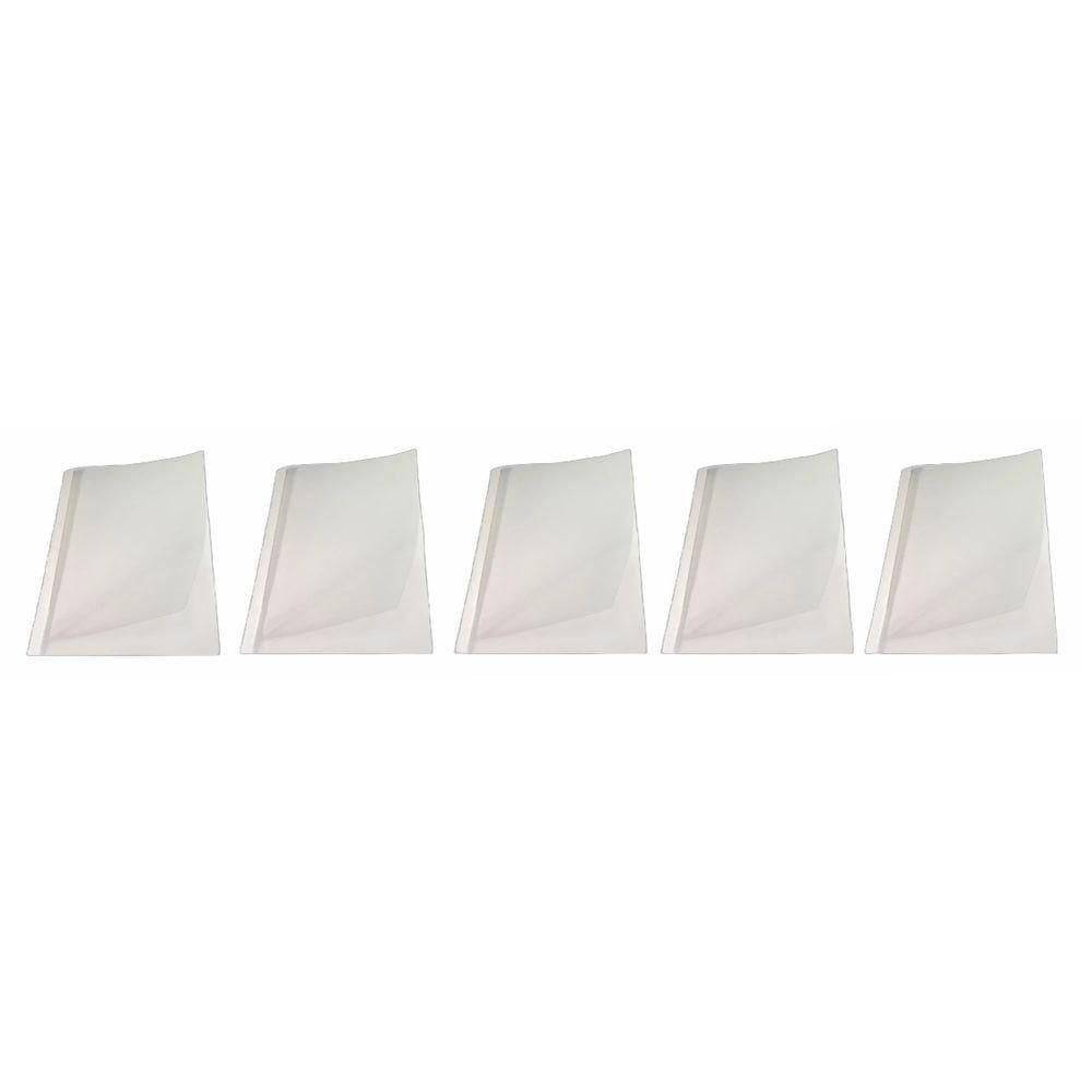 Kit 5 Capas Encadernação Térmica Até 300 Folhas A4 Branca