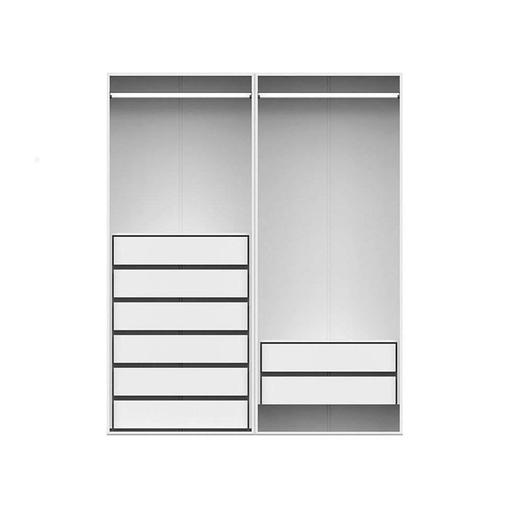 guarda-roupa modulado com cabideiros tuyo 8 gv branco 180 cm