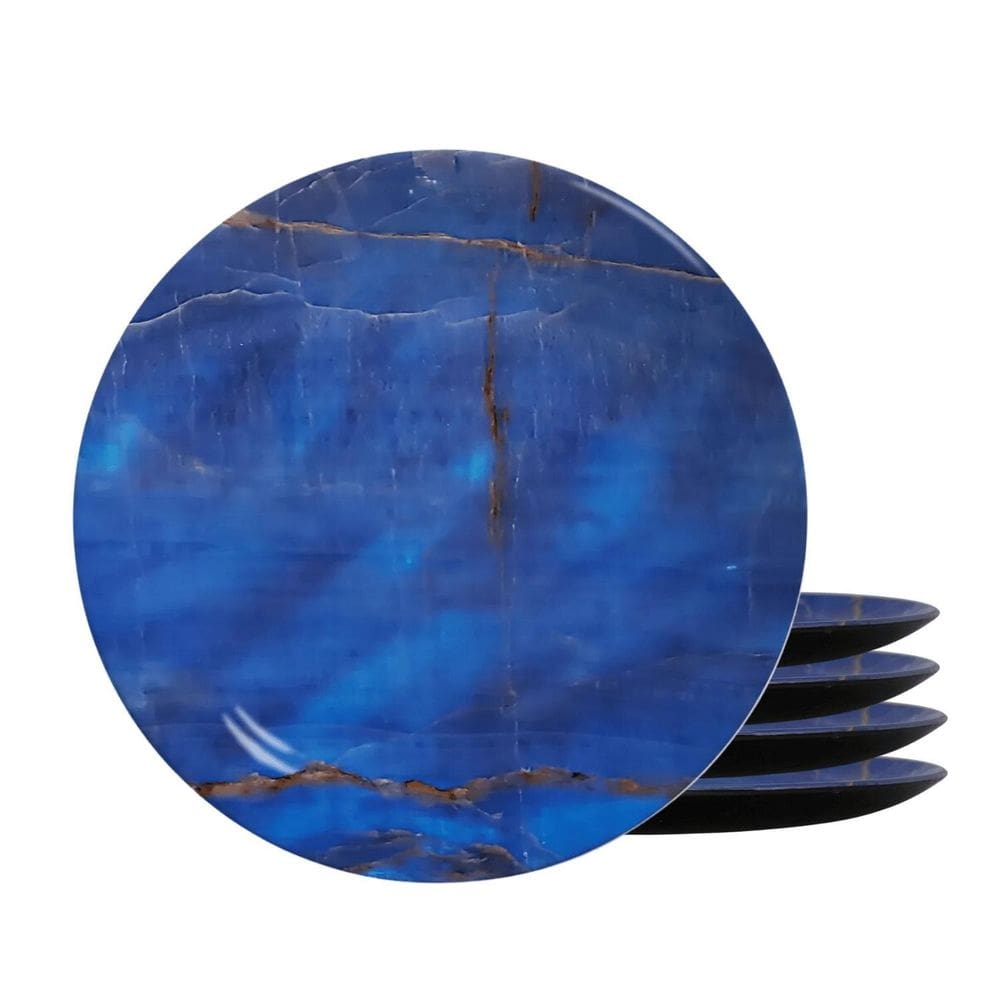 Jogo De Pratos Fundo Cerâmica 4Pc 25Cm Lápis Lazúli Alleanza