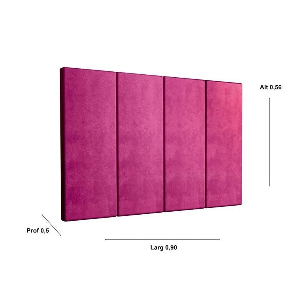 Cabeceira cama solteiro 0,90 million rosa