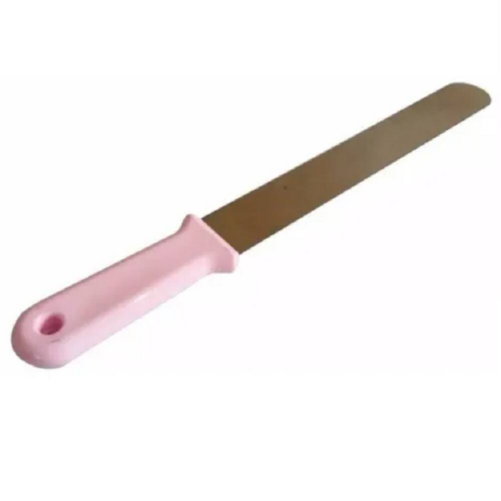 Espátula Para Alisar Bolo Linha Rosa 25cm (Linha Casa e Confeitaria Profissional)
