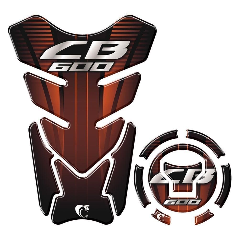 Kit Adesivo Protetor Tanque E Bocal Honda Cb 600 + 2018 Laranja Laranja