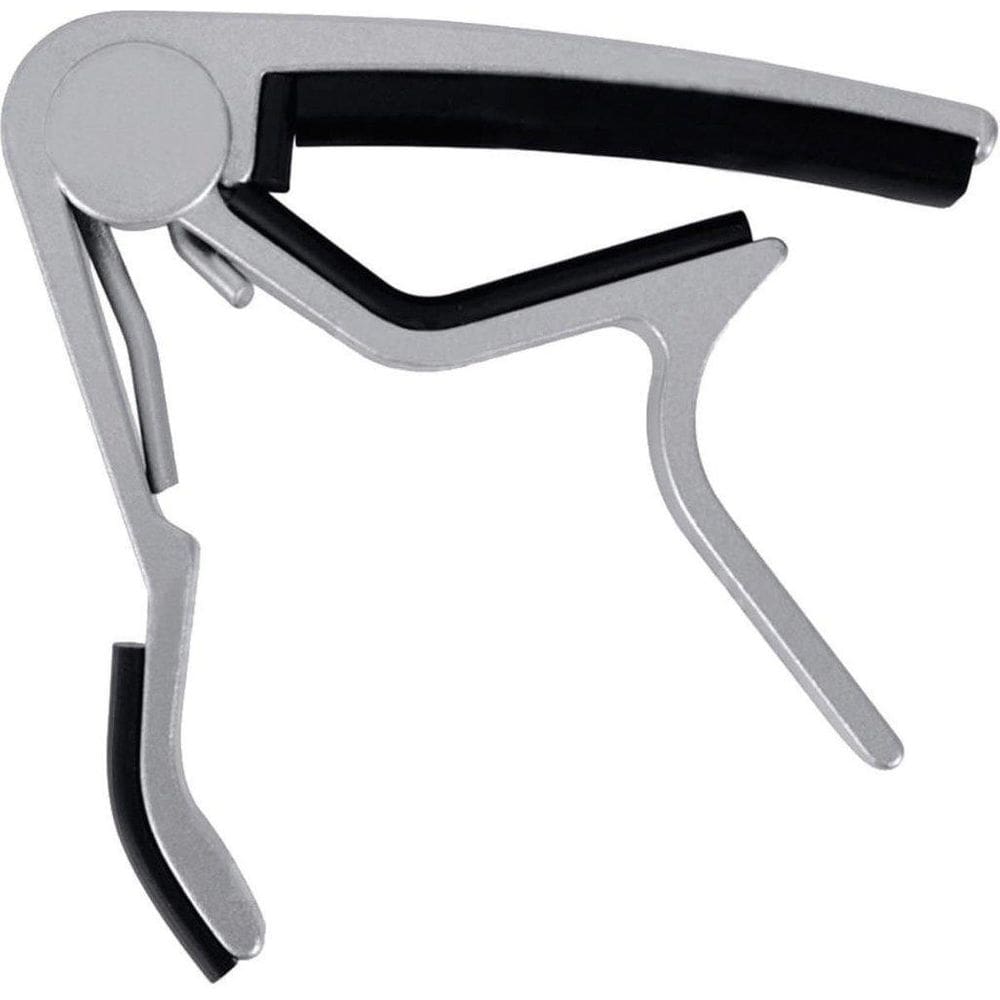 Capotraste curvo com mola para violão cpl-02 aço/nylon prata