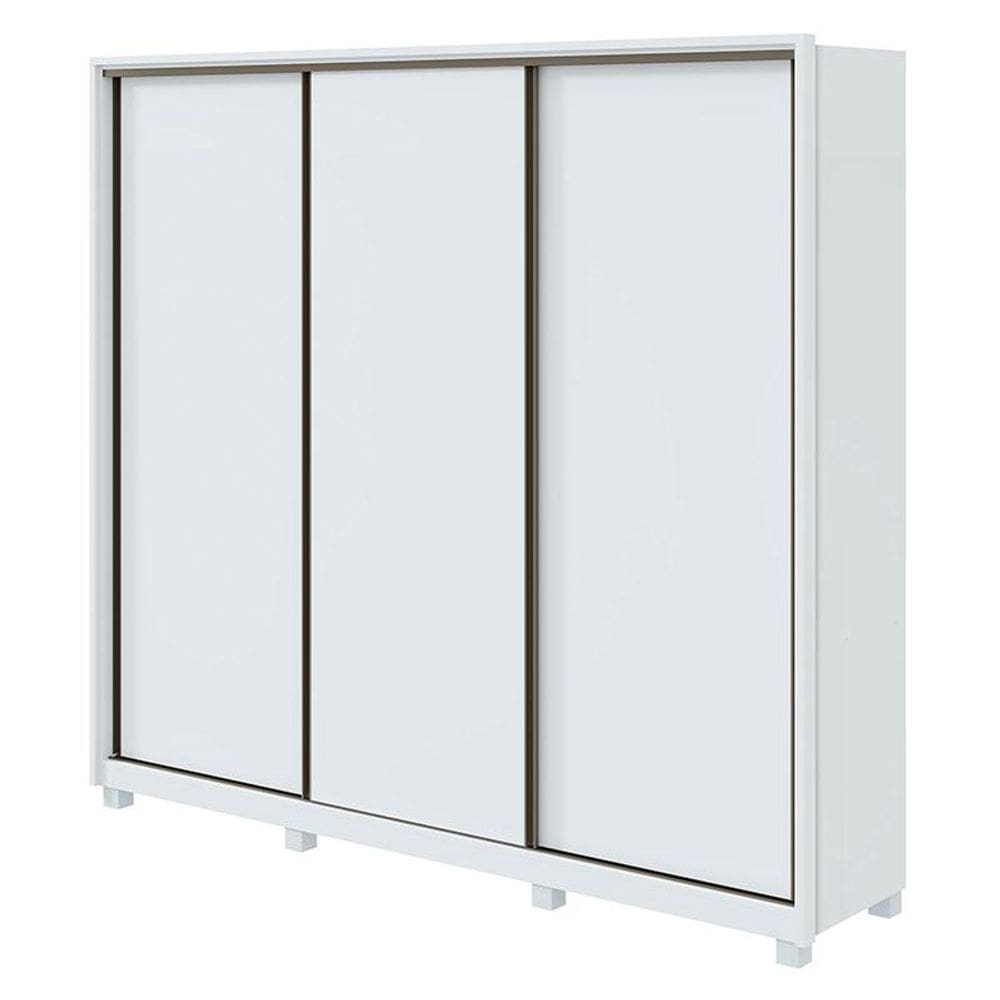Guarda Roupa Casal Spazio 270 Branco Brilho com Pés - Lopas