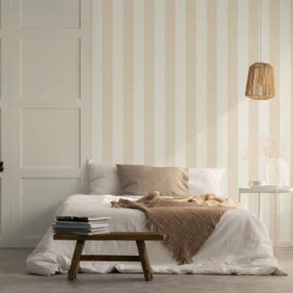 Papel de Parede Sheilas Listrado Bege 34413