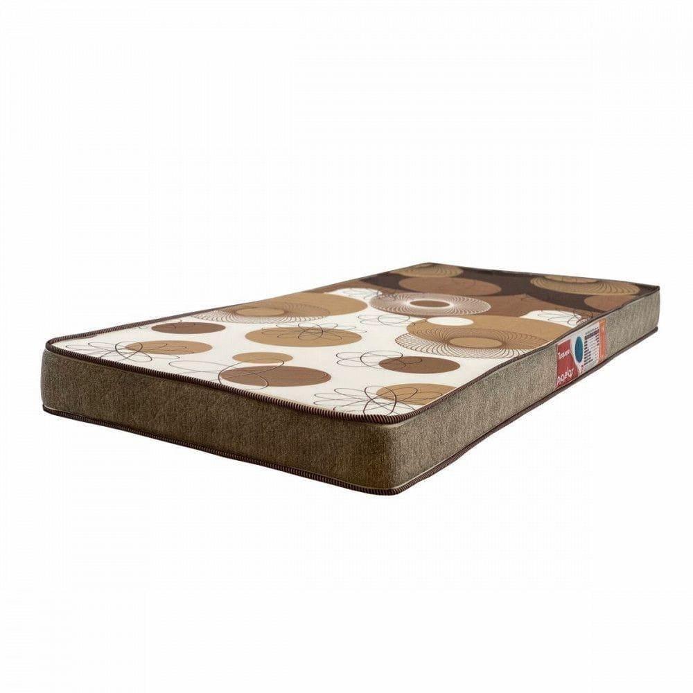 Colchão Solteiro Espuma D33 Turquesa 78cm X 188cm X 12cm Marrom Estampado Prorelax Marrom