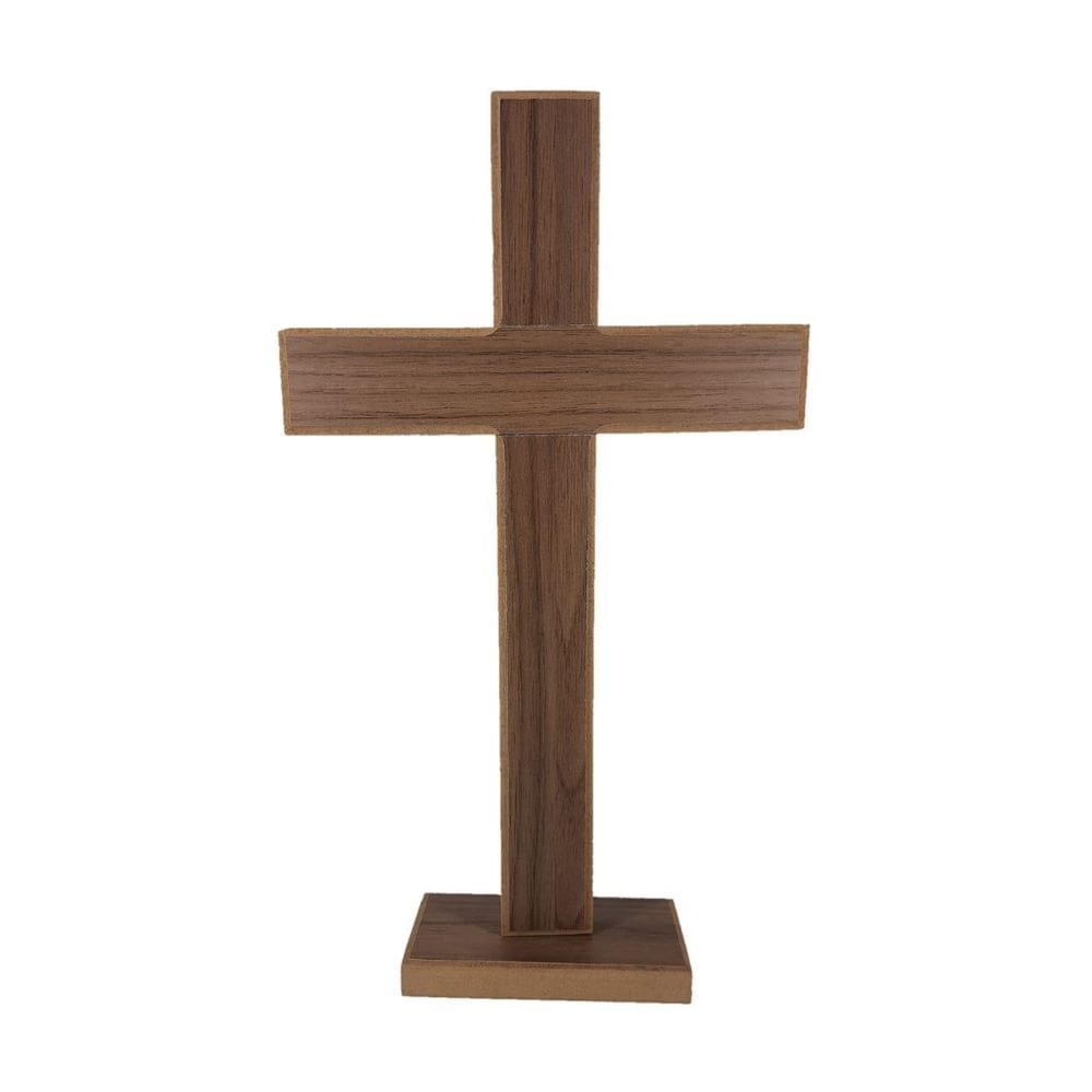 Crucifixo para parede ou mesa de madeira jesus cristo grande