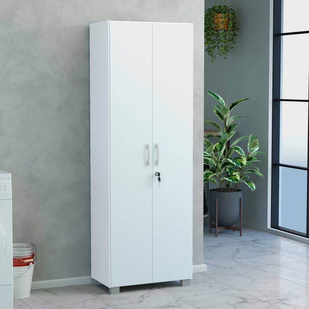 Armário Multiuso com 2 Portas e 1 Chave Vegas Branco