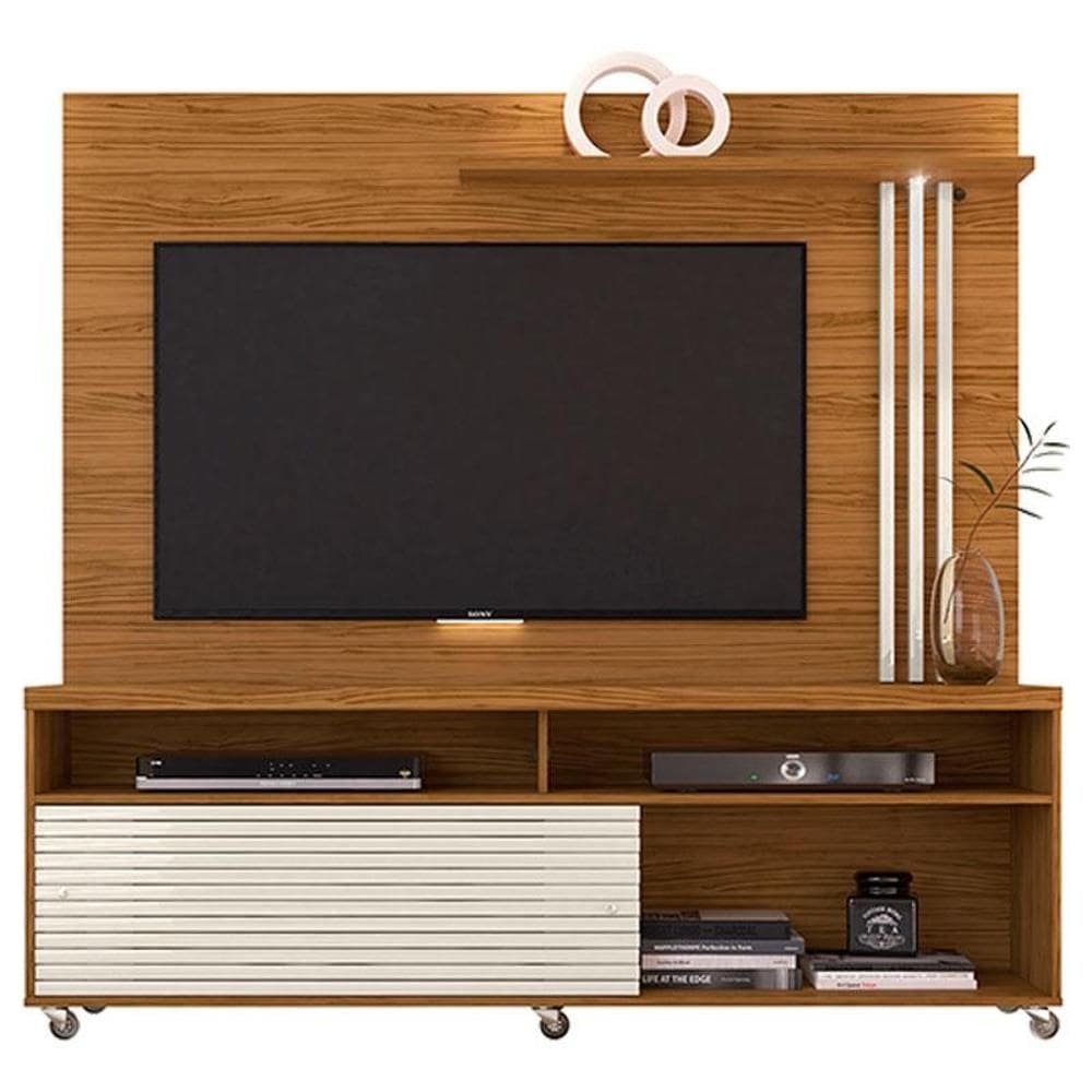 Estante Home Theater Frizz Naturale Off White – Madetec