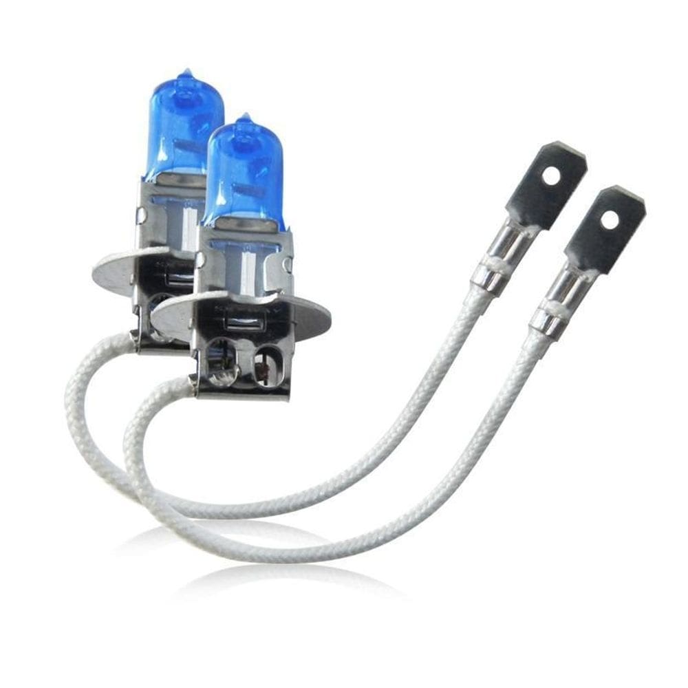 Lampada h3 super branca 12v 55w cinoy - kit com 2 lampadas