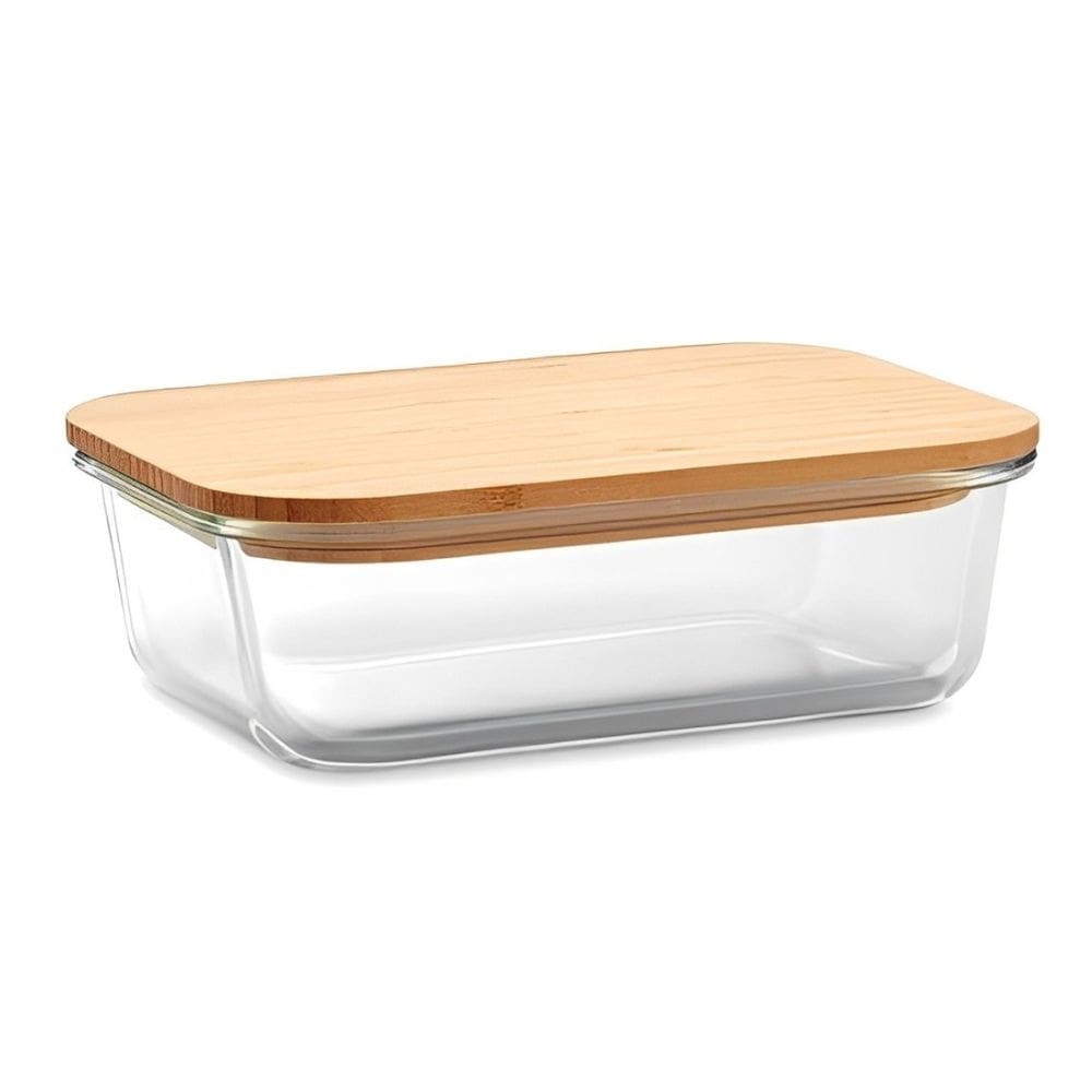 Pote Vidro Borossilicato 1040ml Sofisticado Com Tampa Bambu