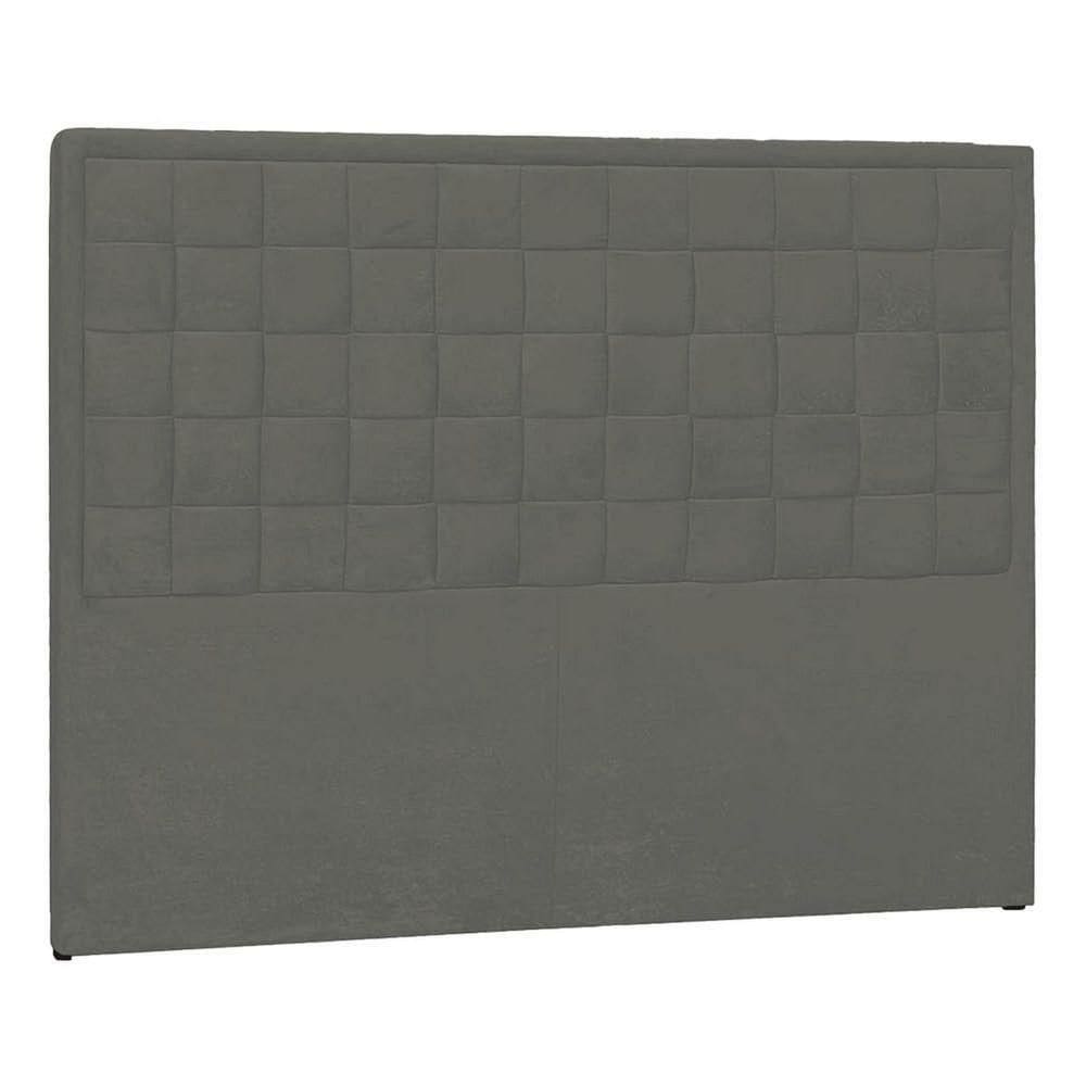 Cabeceira King Palermo P04 195 Cm Suede Cinza Escuro