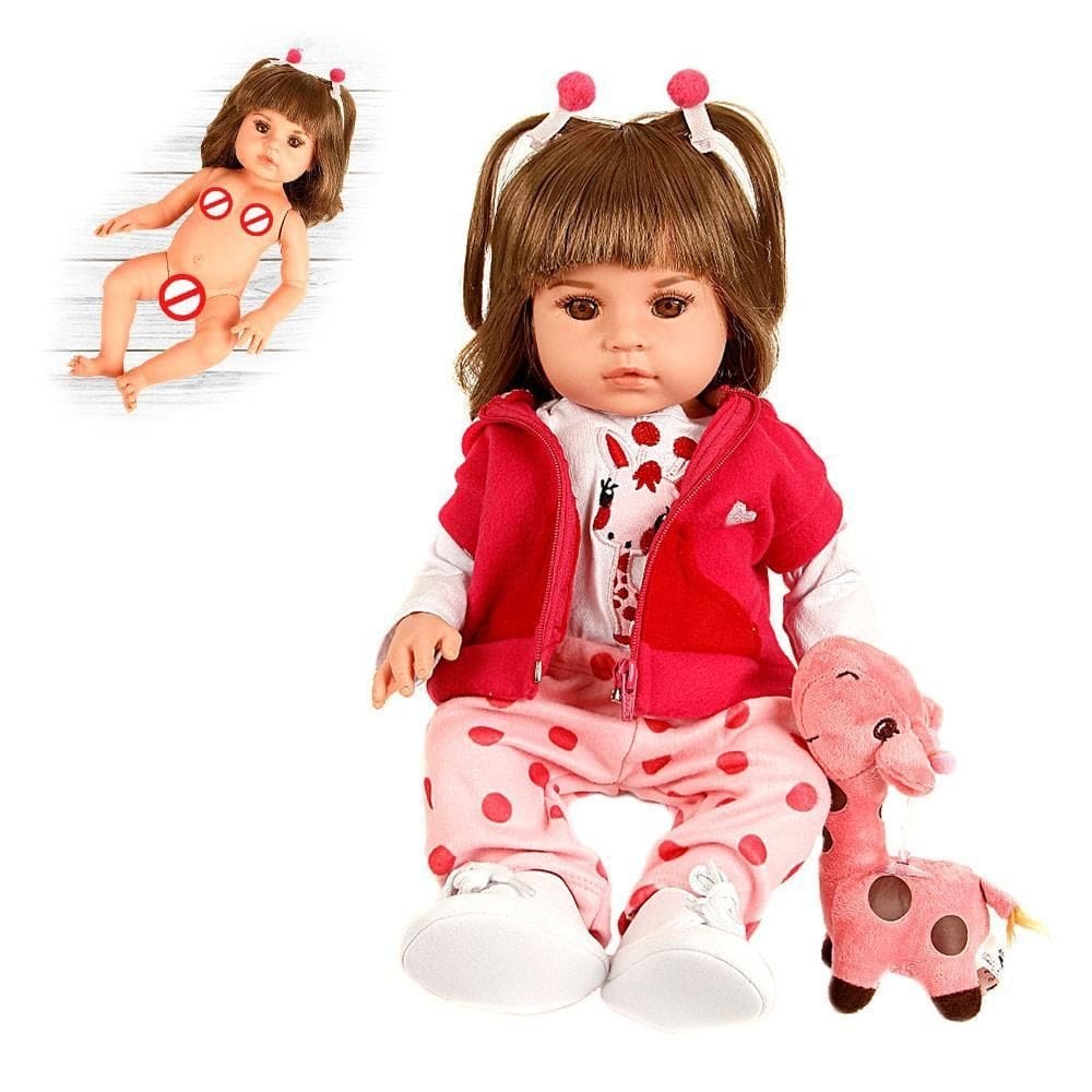 Boneca bebe reborn menina barata realista girafinha