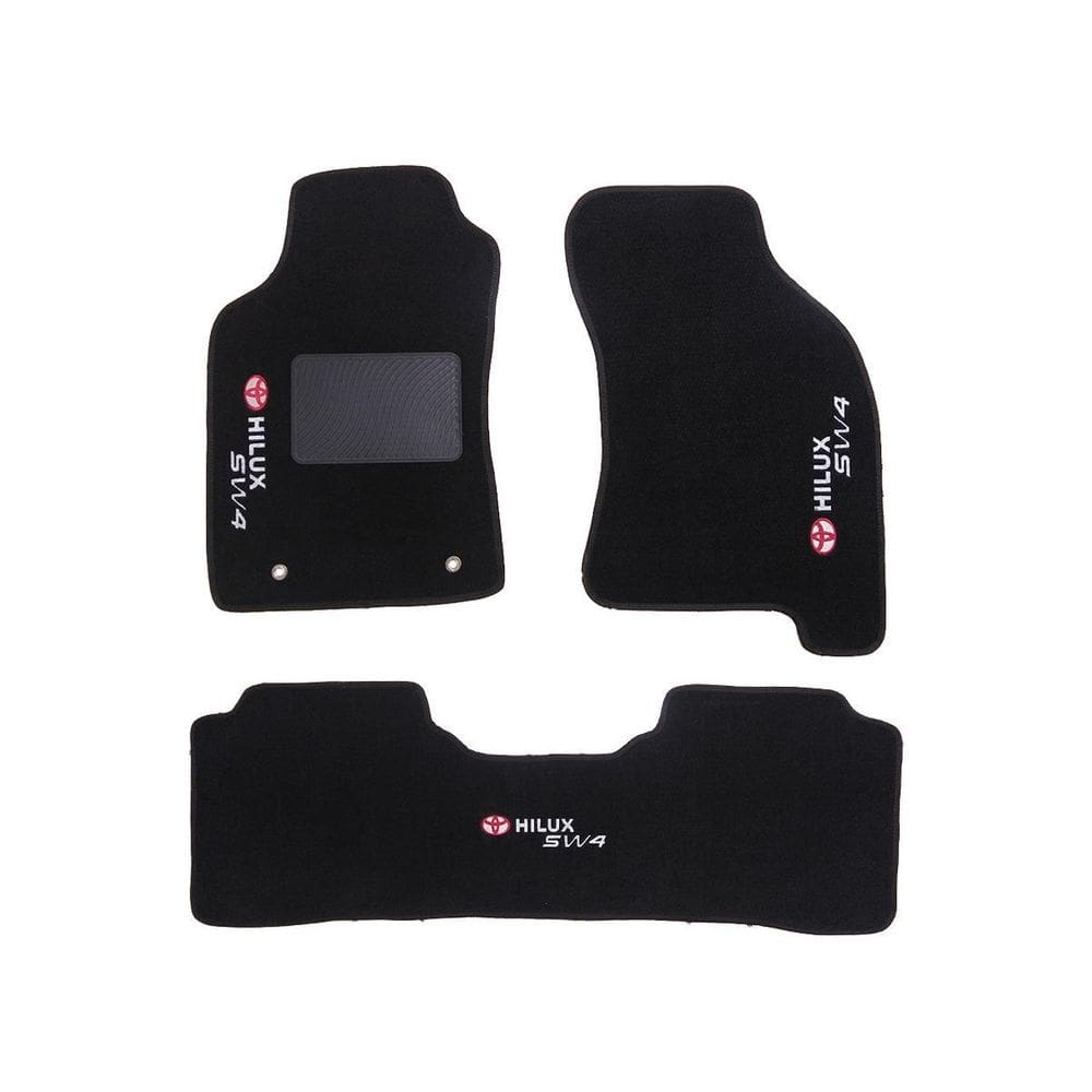 Kit tapete carpete hilux sw4 modelos 2005 2012 preto