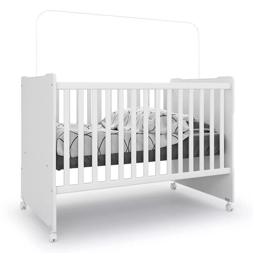 Berço Americano New Baby Com Rodizio Batrol Branco