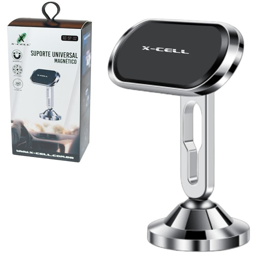 Suporte automotivo celular/gps magnetico autoadesivo x-cell