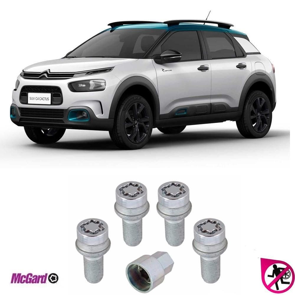 Kit parafuso trava antifurto roda citroen c4 cactus