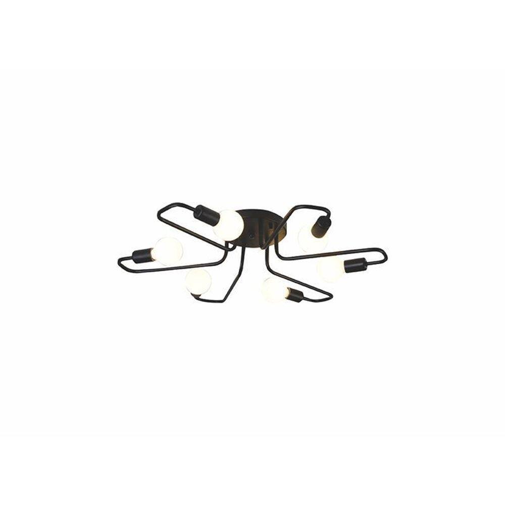 Plafon Star Preto 6X E27