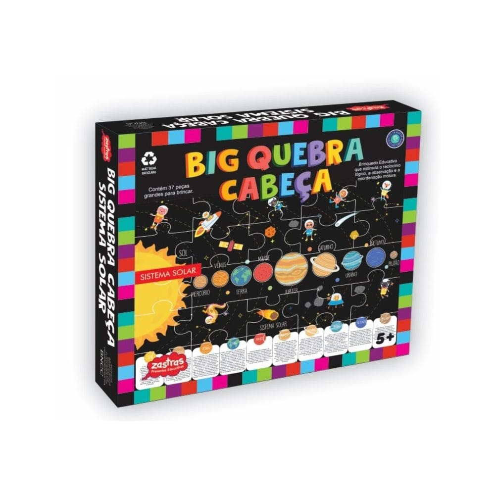 Brinquedo Big Sistema Solar Quebra-Cabeça Zastras