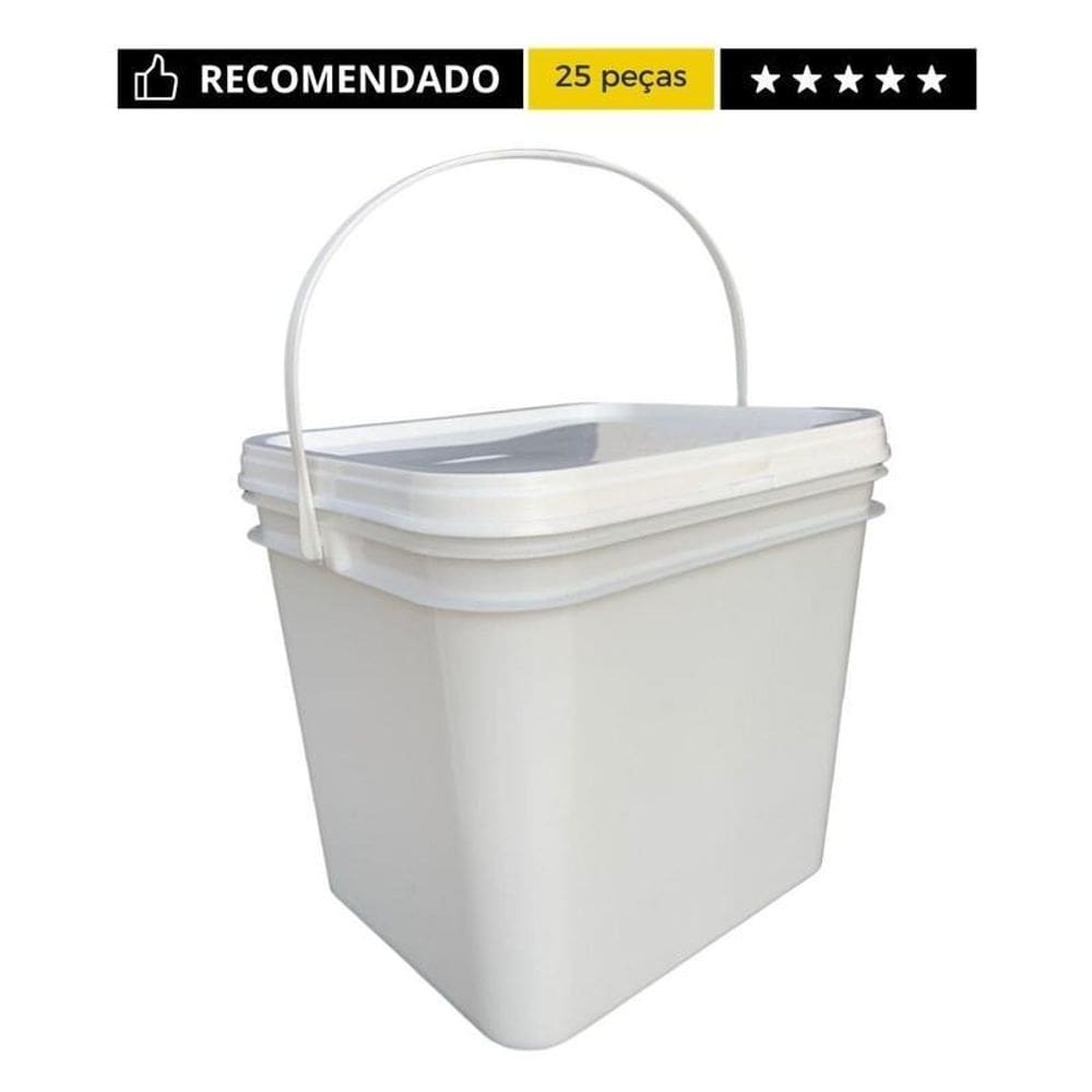 Balde 3.6l alça plast redondo25un