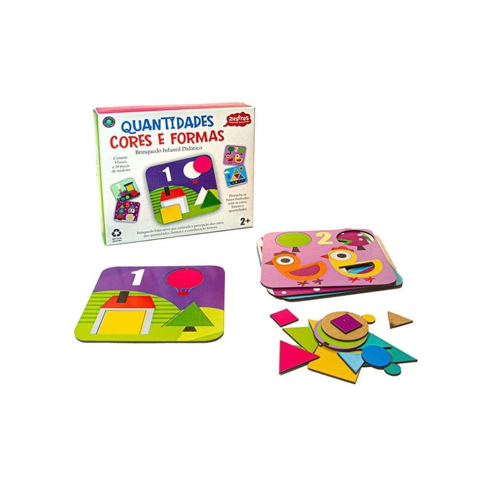 Jogo Educativo Quantidades Cores e Formas Infantil Zastras