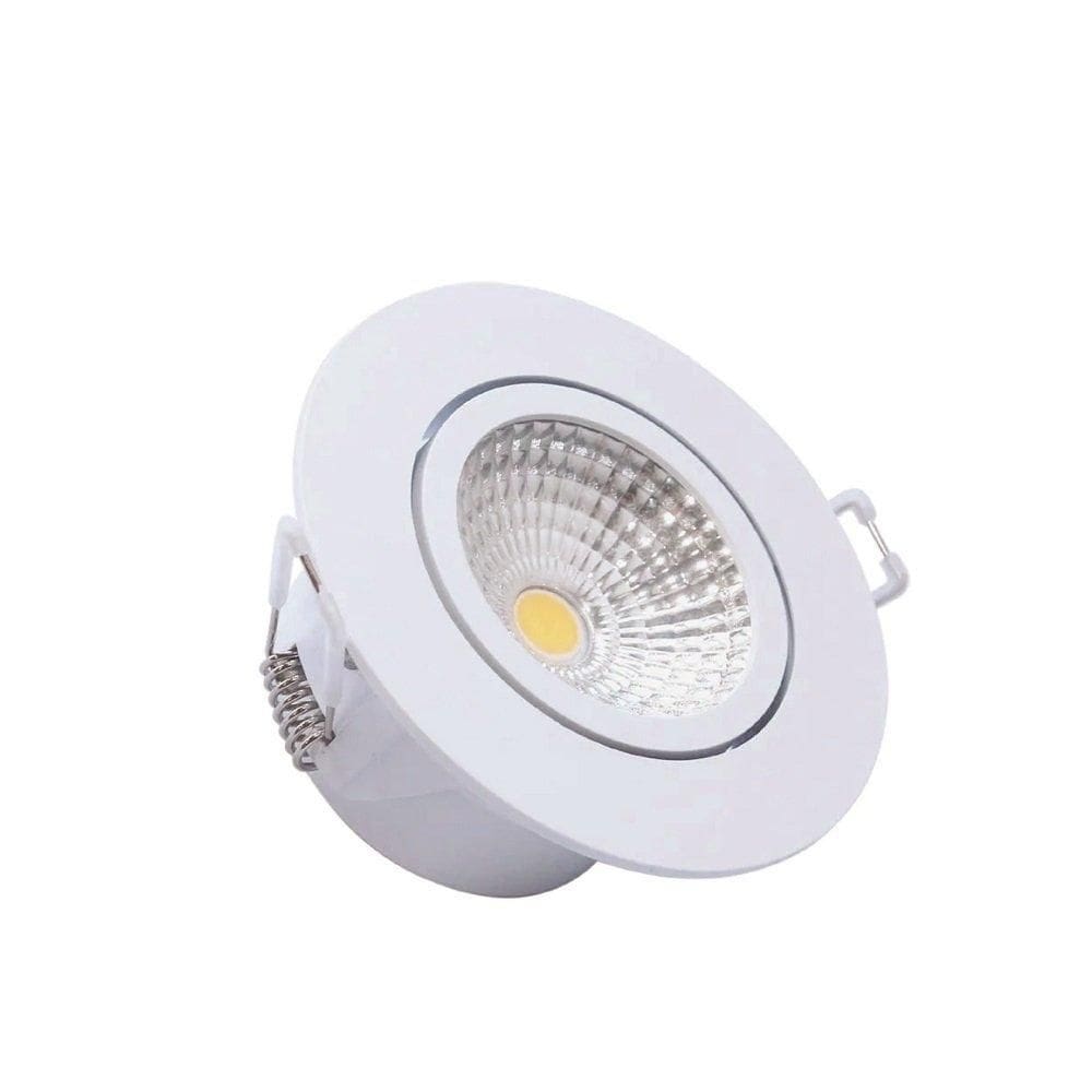 Kit 10 Spot Led Embutir Redondo 3W Direcionável Bivolt 6500K