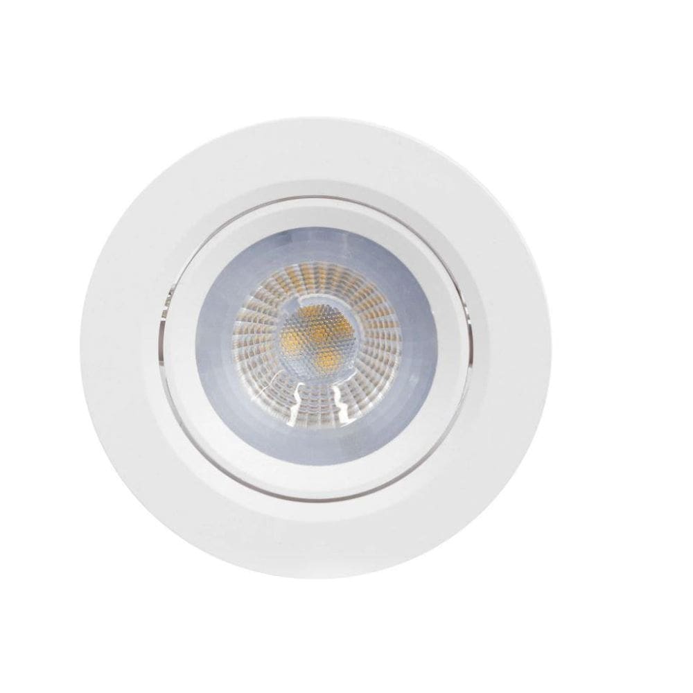 Kit 10 Spot Led Cob 5W Dicróica Direcionável Redondo Embutir