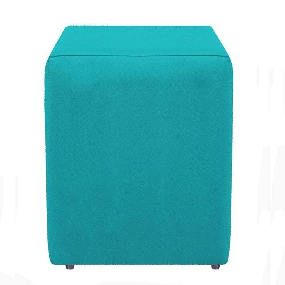 Puff banqueta moderno estiloso moderno suede azul turquesa