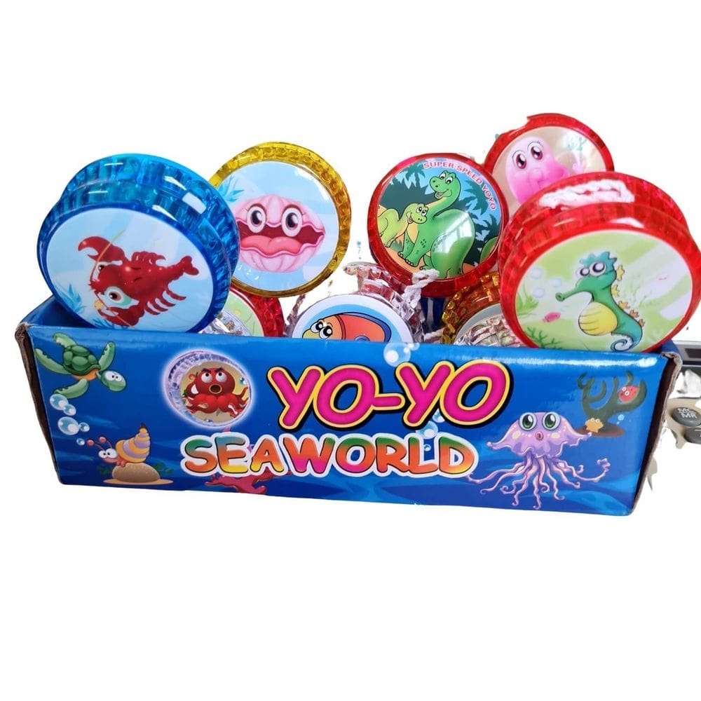Kit 2 brinquedos ioiô yoyo bichos com luz de led infantil