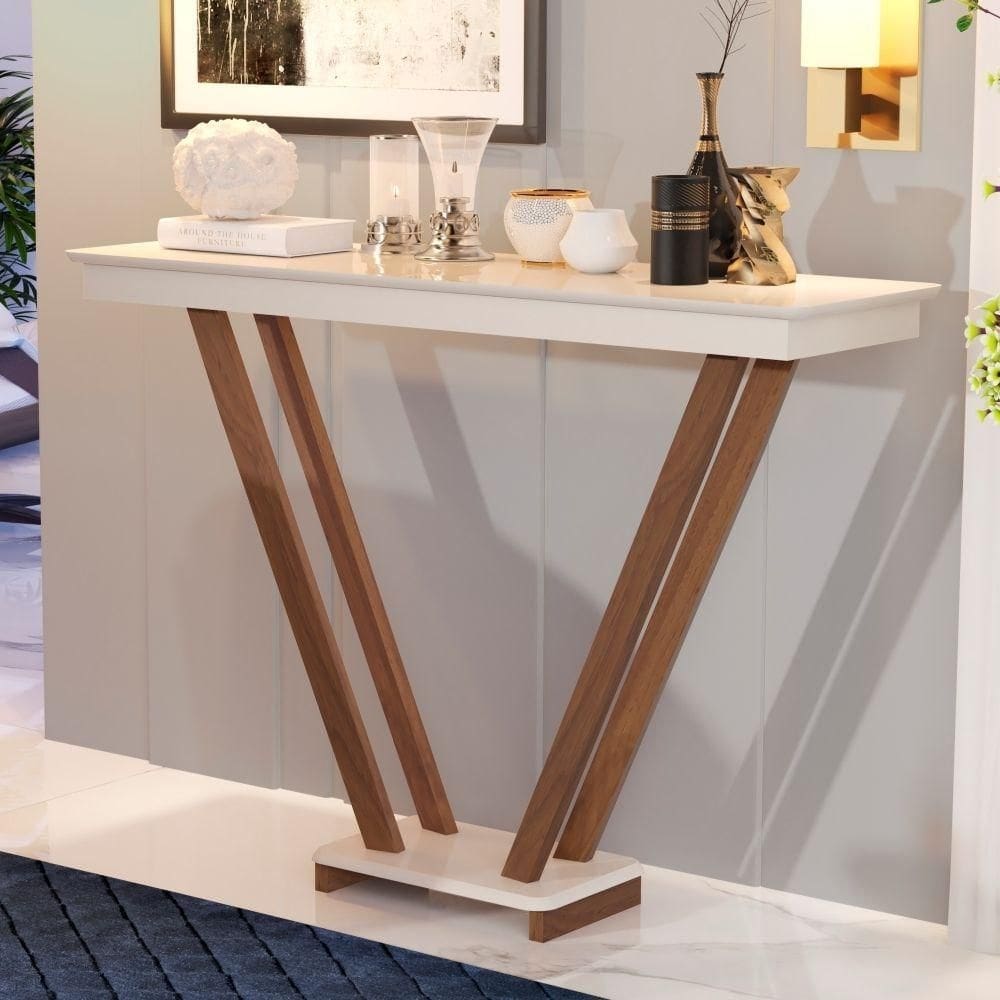 Aparador Seattle Off White Pés Em Eucalipto