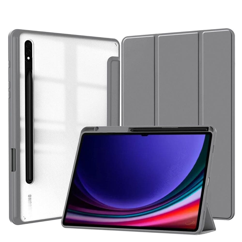 Capa slot caneta acrílico para galaxy tab s9+ 12.4 polegadas