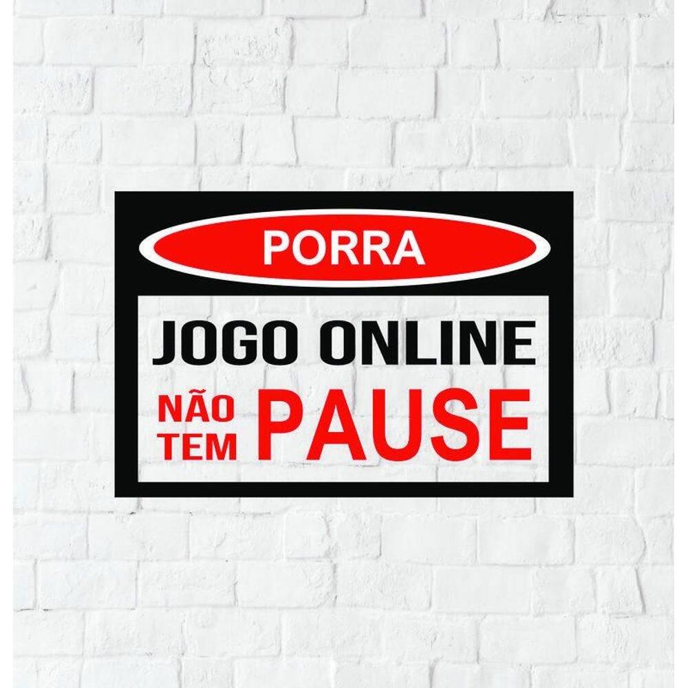 Placa de sinalização mdf jogo online não tem pause