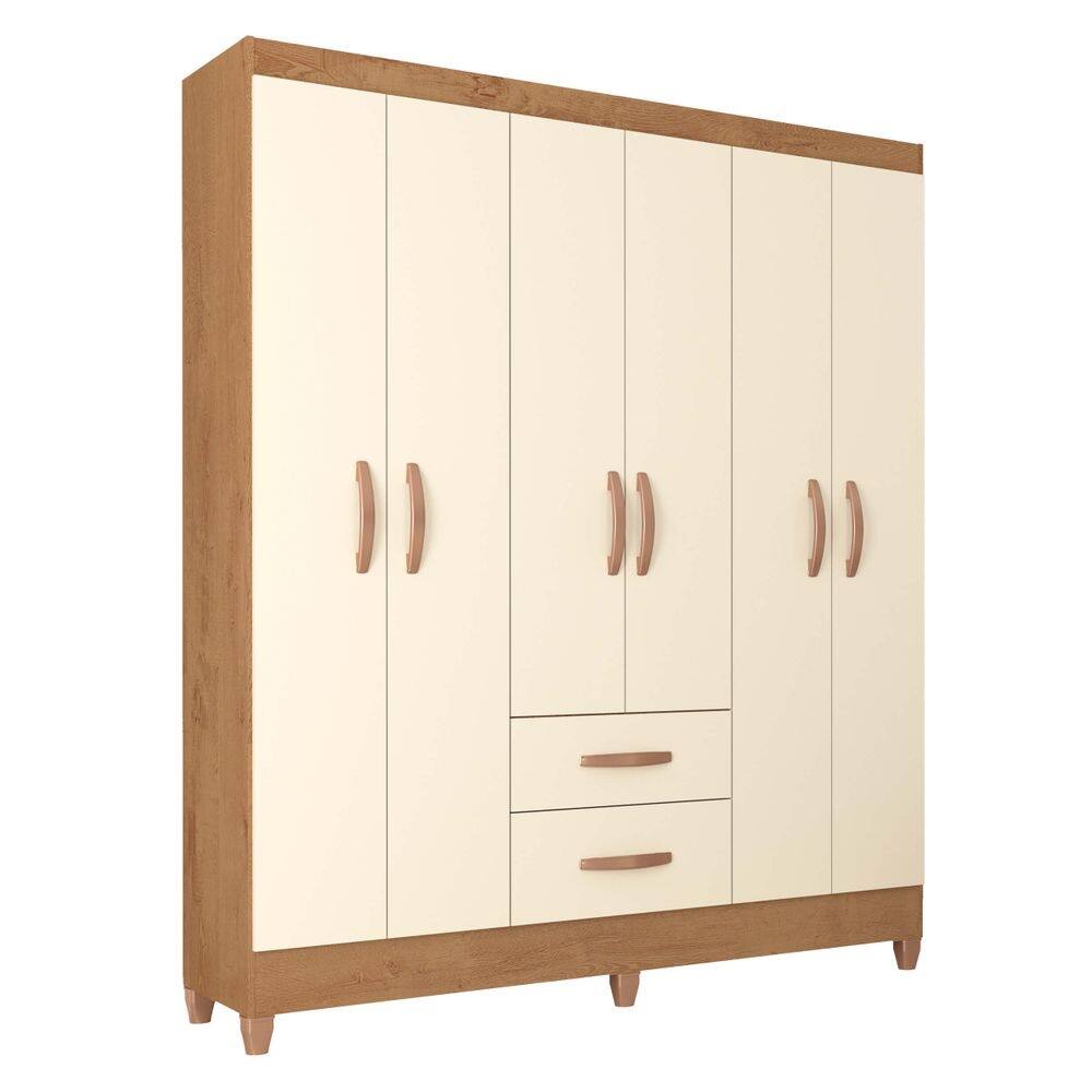 Guarda Roupa Fortaleza 6 Portas 2 Gavetas Casal Atualle